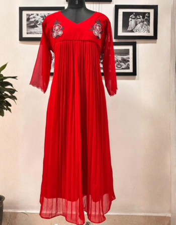 A-line pleated kurti